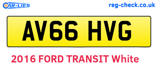 AV66HVG are the vehicle registration plates.