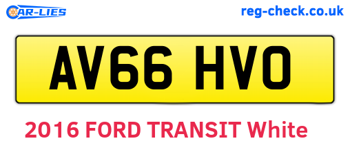 AV66HVO are the vehicle registration plates.
