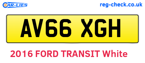 AV66XGH are the vehicle registration plates.