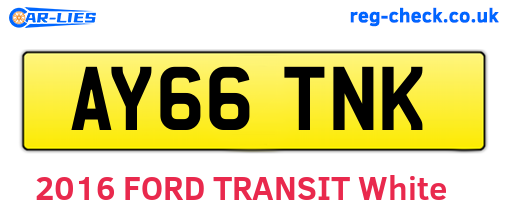 AY66TNK are the vehicle registration plates.