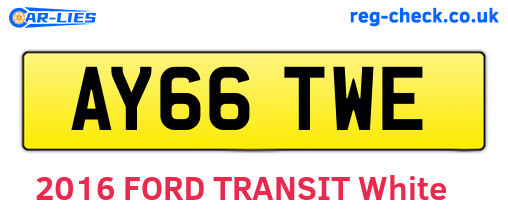 AY66TWE are the vehicle registration plates.