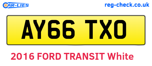 AY66TXO are the vehicle registration plates.