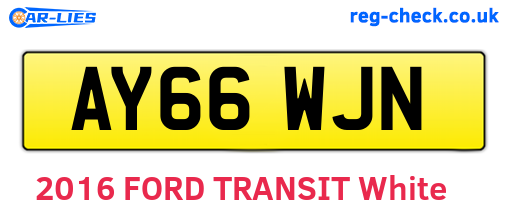 AY66WJN are the vehicle registration plates.