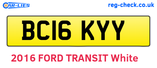 BC16KYY are the vehicle registration plates.