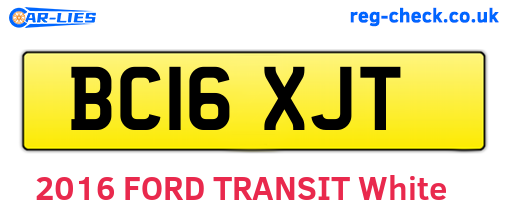 BC16XJT are the vehicle registration plates.