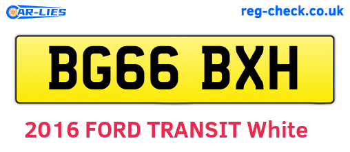 BG66BXH are the vehicle registration plates.