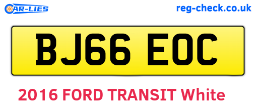 BJ66EOC are the vehicle registration plates.