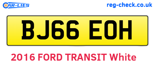 BJ66EOH are the vehicle registration plates.