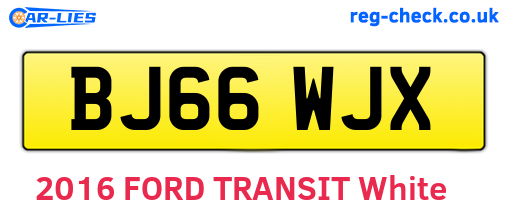 BJ66WJX are the vehicle registration plates.