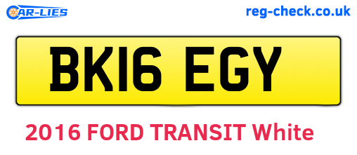 BK16EGY are the vehicle registration plates.
