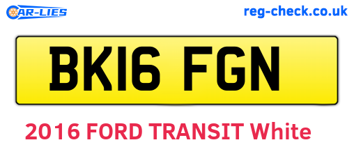 BK16FGN are the vehicle registration plates.