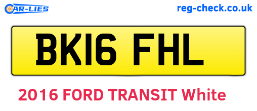 BK16FHL are the vehicle registration plates.