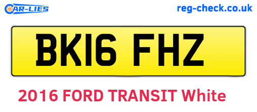BK16FHZ are the vehicle registration plates.
