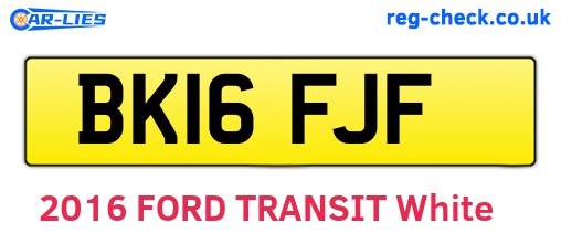 BK16FJF are the vehicle registration plates.