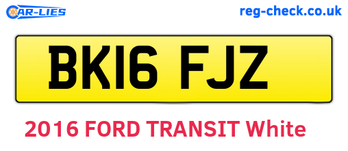 BK16FJZ are the vehicle registration plates.