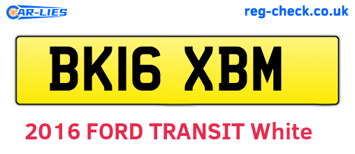 BK16XBM are the vehicle registration plates.