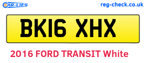 BK16XHX are the vehicle registration plates.