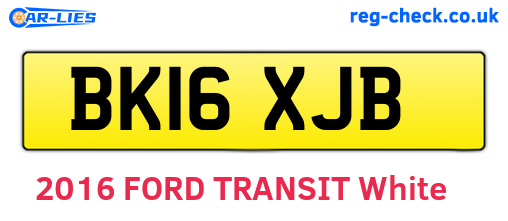 BK16XJB are the vehicle registration plates.