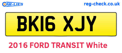 BK16XJY are the vehicle registration plates.