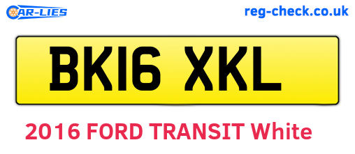 BK16XKL are the vehicle registration plates.