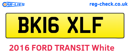BK16XLF are the vehicle registration plates.