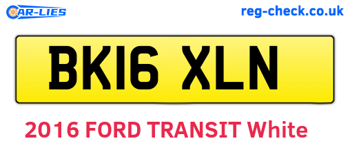 BK16XLN are the vehicle registration plates.