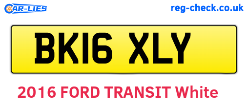 BK16XLY are the vehicle registration plates.