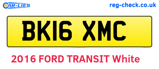 BK16XMC are the vehicle registration plates.