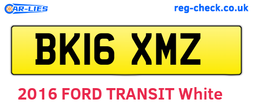BK16XMZ are the vehicle registration plates.