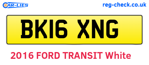 BK16XNG are the vehicle registration plates.
