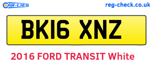 BK16XNZ are the vehicle registration plates.