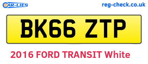 BK66ZTP are the vehicle registration plates.