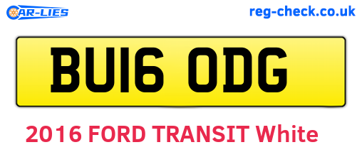 BU16ODG are the vehicle registration plates.