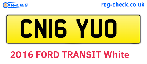CN16YUO are the vehicle registration plates.