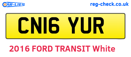 CN16YUR are the vehicle registration plates.