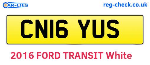 CN16YUS are the vehicle registration plates.