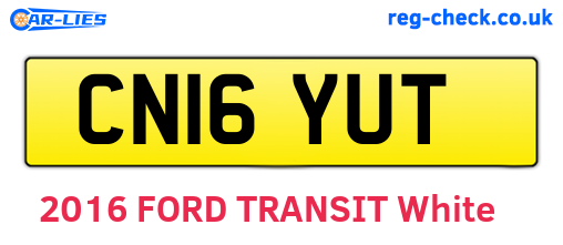 CN16YUT are the vehicle registration plates.