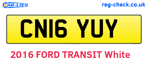 CN16YUY are the vehicle registration plates.