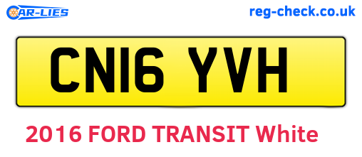CN16YVH are the vehicle registration plates.
