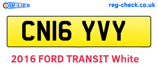 CN16YVY are the vehicle registration plates.