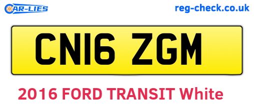 CN16ZGM are the vehicle registration plates.