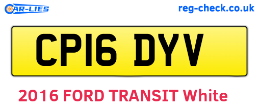 CP16DYV are the vehicle registration plates.