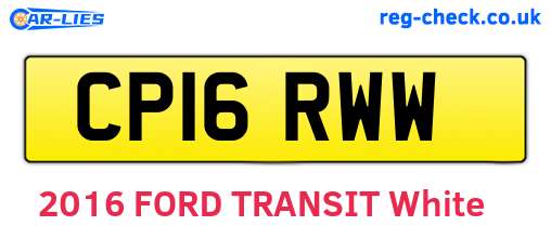 CP16RWW are the vehicle registration plates.