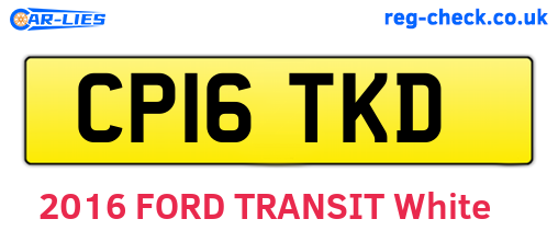 CP16TKD are the vehicle registration plates.