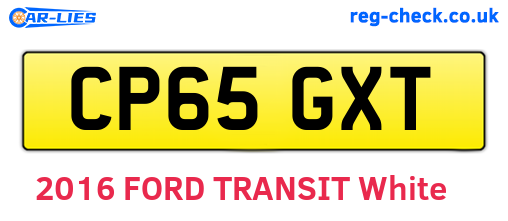 CP65GXT are the vehicle registration plates.