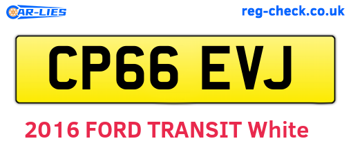 CP66EVJ are the vehicle registration plates.