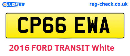CP66EWA are the vehicle registration plates.