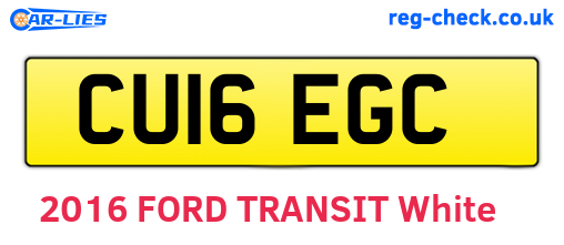 CU16EGC are the vehicle registration plates.