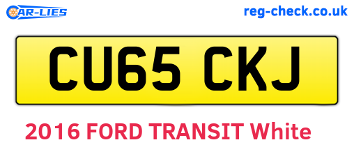 CU65CKJ are the vehicle registration plates.