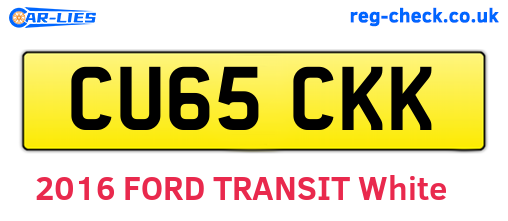 CU65CKK are the vehicle registration plates.